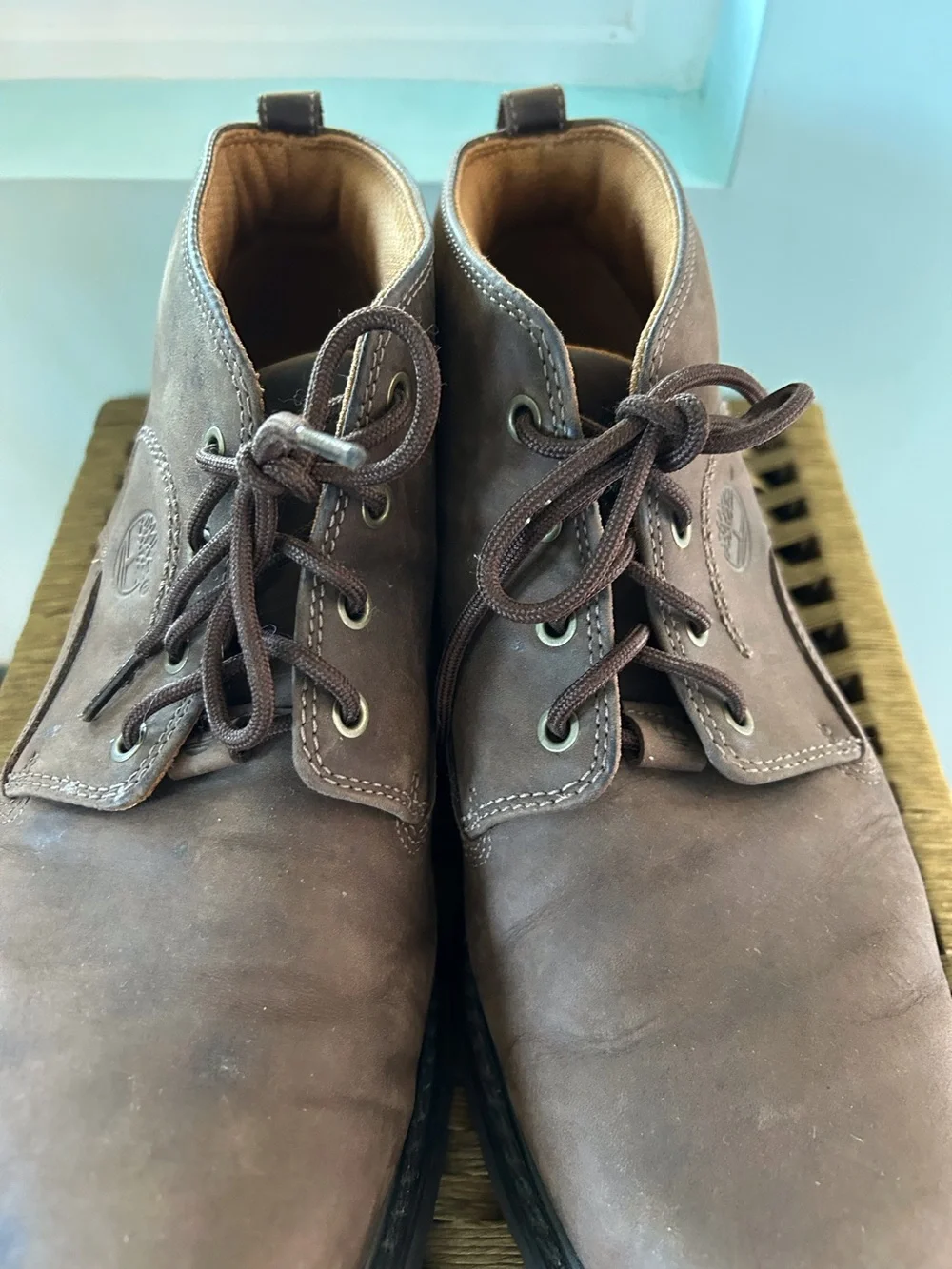 Timberland Men's Dark Brown Nubuck Leather Chukka Boots Lace Up Men’s 11.5 Water